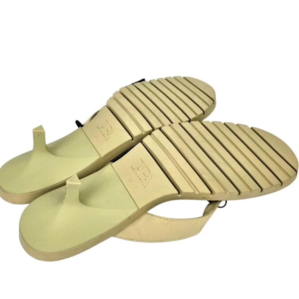 Zara Tan Heeled Sandals Women's Size 10 NWT - Picture 7 of 8